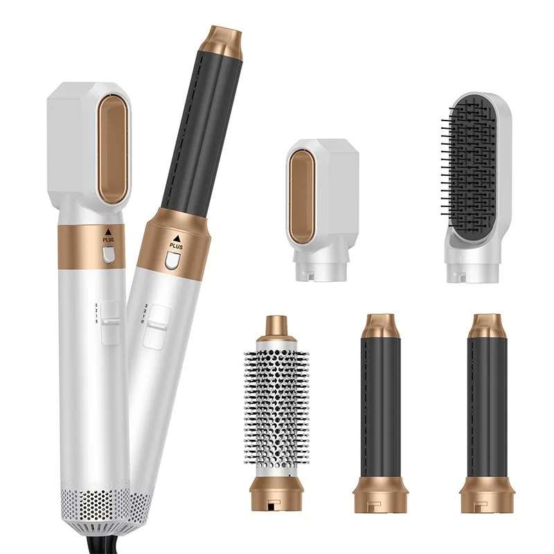Hair Dryer Brush 5 in 1 Hair Styler Blow Dryer Comb Hot Air Styling Brush Electric Hair Heating Brush Air Curling Iron Wand