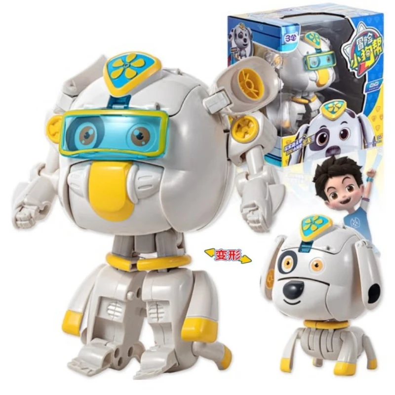 Adventure Puppy Gang Anime Dog Deformation Robot Action Figures Animal Deform Pet Transformation Toy Kids Boy Girl Birthday Gift