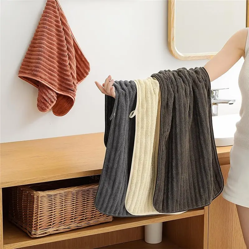 BHTS-Soft Ultra Absorbent Microfiber Hand Towel 4-Pack Quick Dry Bathroom Kitchen Spa Set