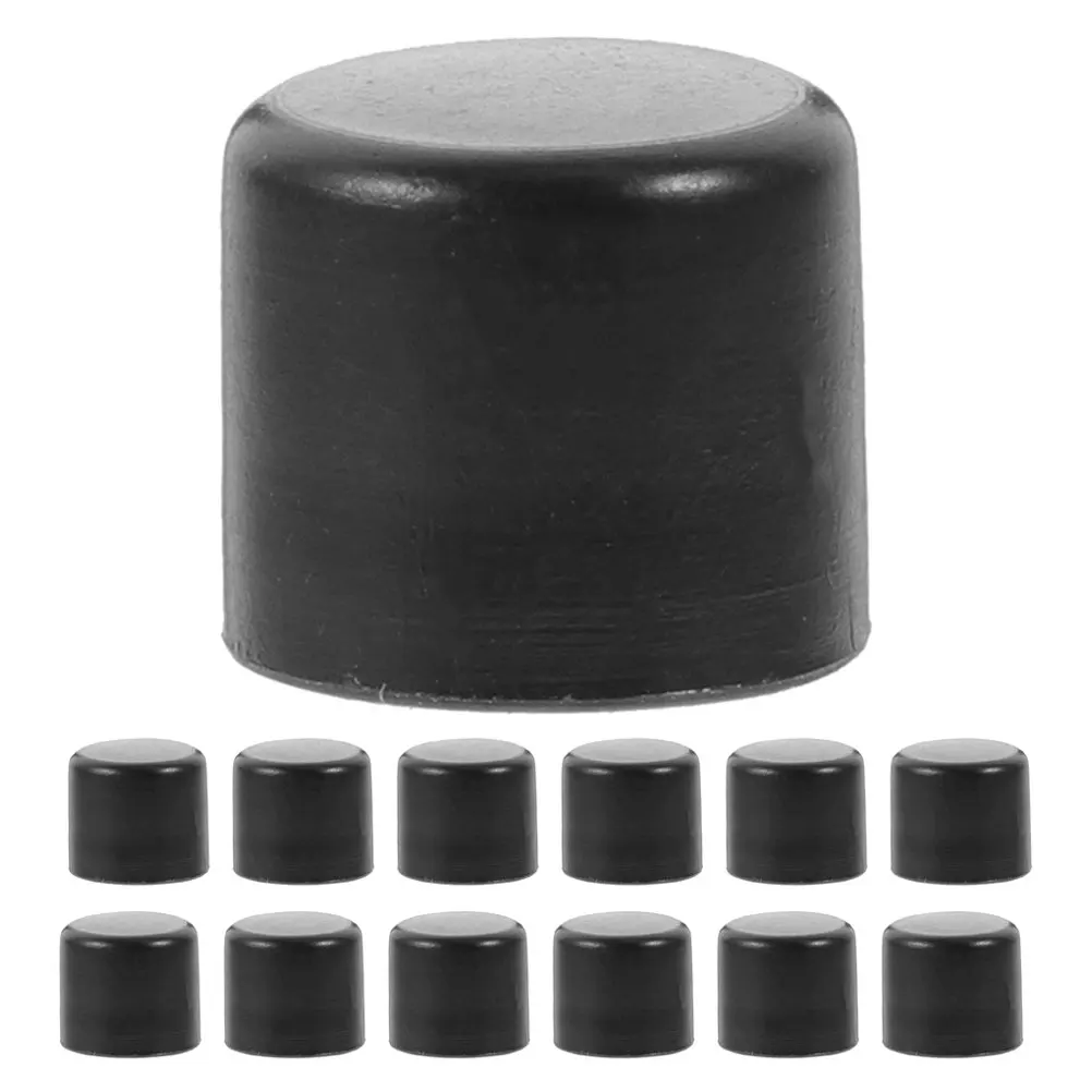 

16pcs Football Table Accessories Foosball Pole End Plugs Black Plastic Rod Covers for Foosball Tables Replacement Stability