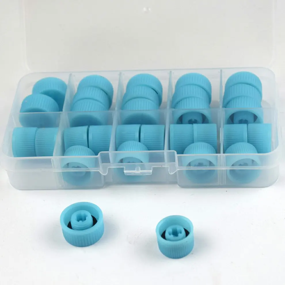 30pcs Universal A/C High Low Side Valve Core Service Port Dust Cap Set Replacement