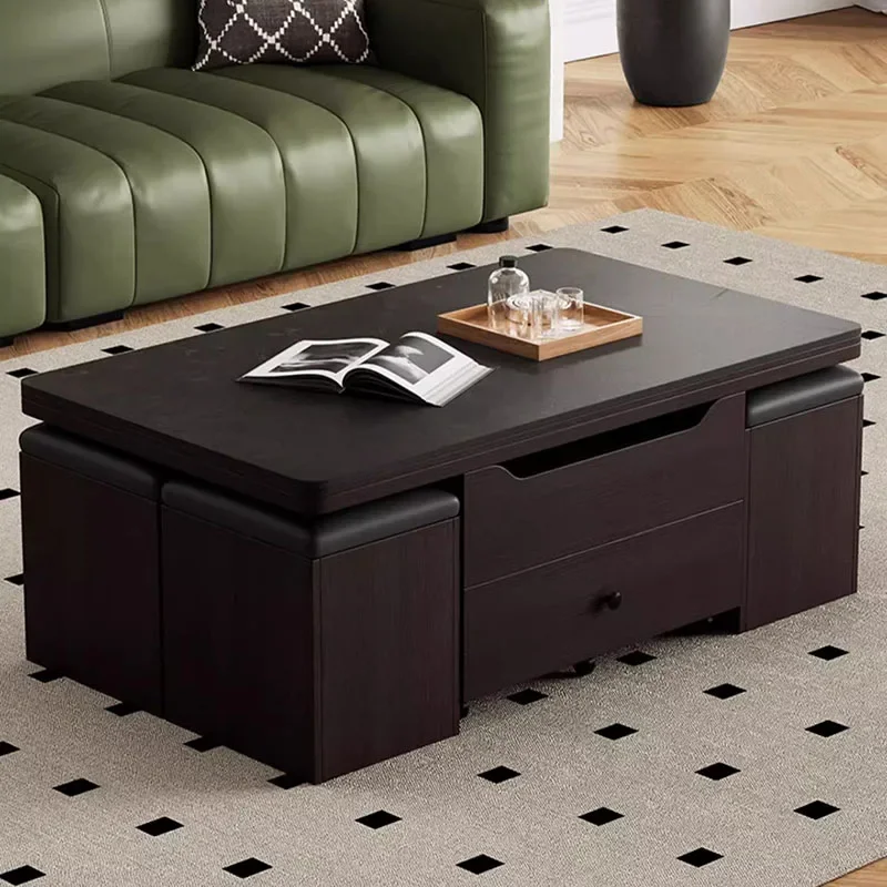 Mesa de centro moderna para el hogar, mueble de color negro, organizador de sofá nórdico, Mesa de centro móvil, Lateral, para Apartamento