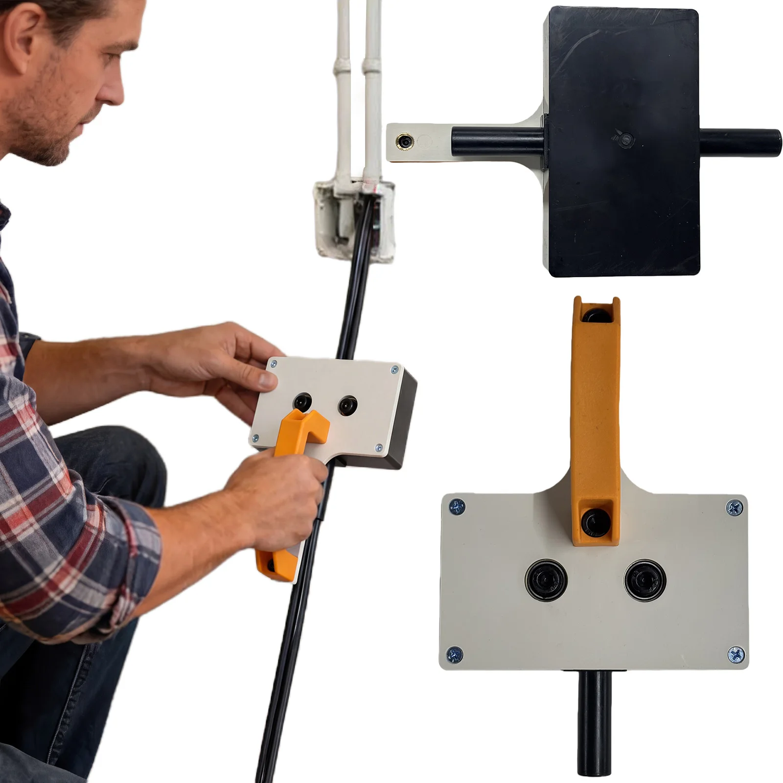 Wire Puller Heavy-Duty Handheld Wiring Tools Wire Tugger for Electrician for Pipe Narrow Spaces Wall Underground Data Center ﻿