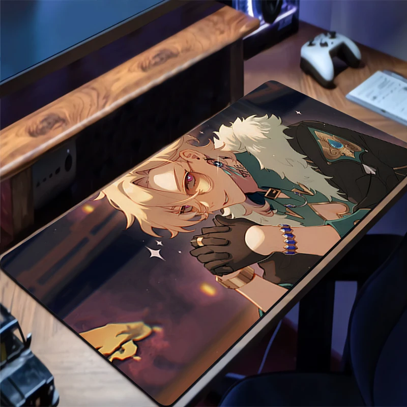 

Anime HD Print Mouse Pad Gaming Mousepad H-honkai Star Rail Aventurine Computer Desk Mouse Mat Gamer Non-slip Keyboard Pad