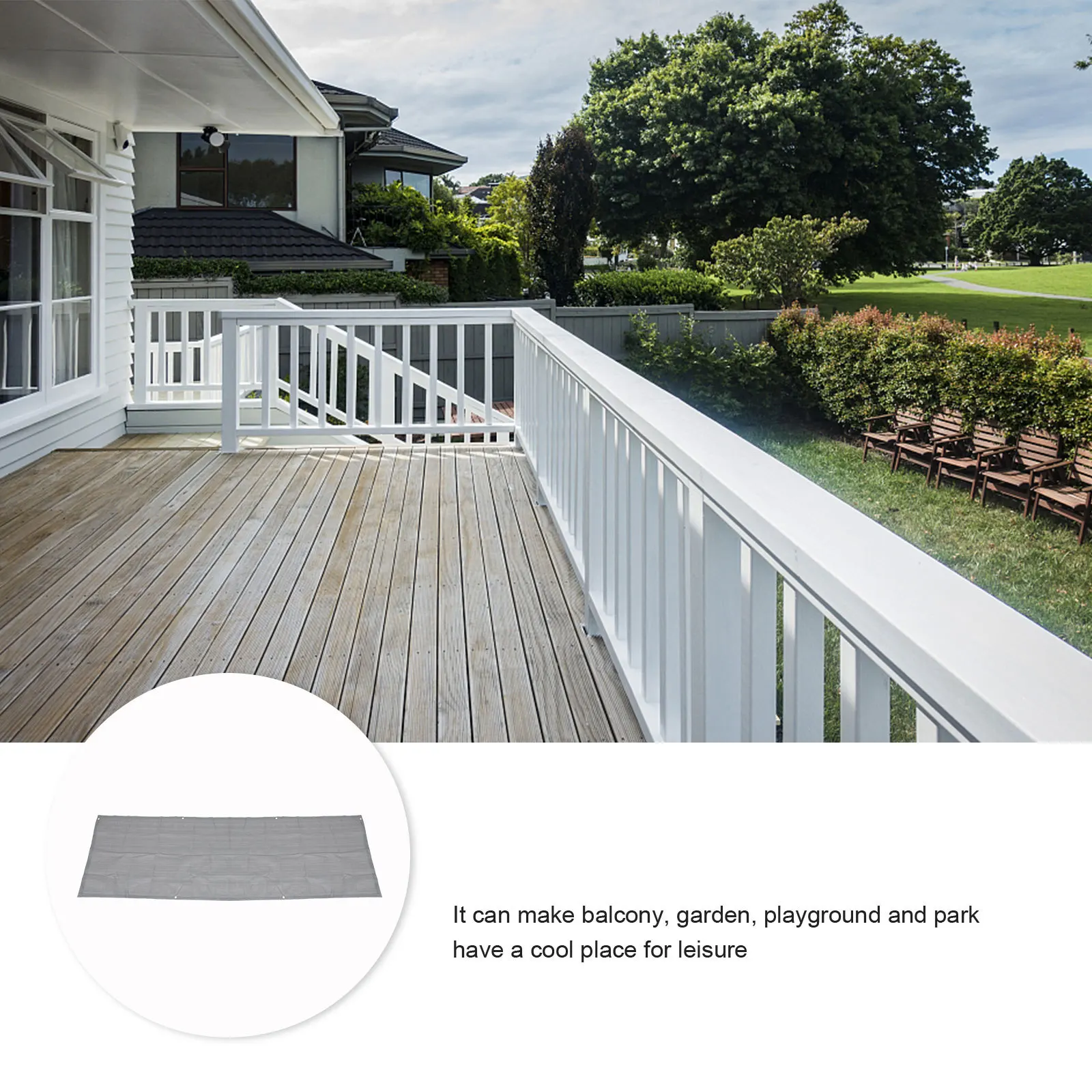 

1 шт., солнцезащитная сетка, устойчивая к разрыву, портативная защитная сетка для балкона, двора, детской площадки, навес от солнца, уличная солнцезащитная ткань