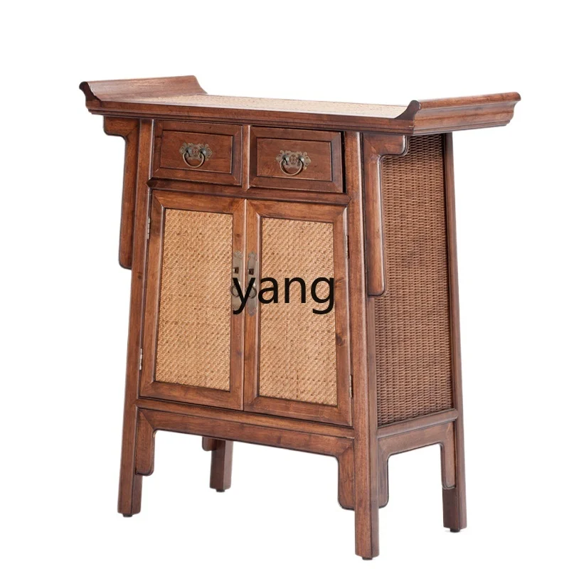 Yjq rattan supply table Buddhist platform household incense case solid wood living room middle hall against the wall