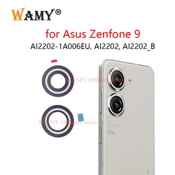 WAMY Back Camera Lens Rear Camera Glass Cover Replacement for Asus Zenfone 9 ZS696KS AI2202 With Sticker