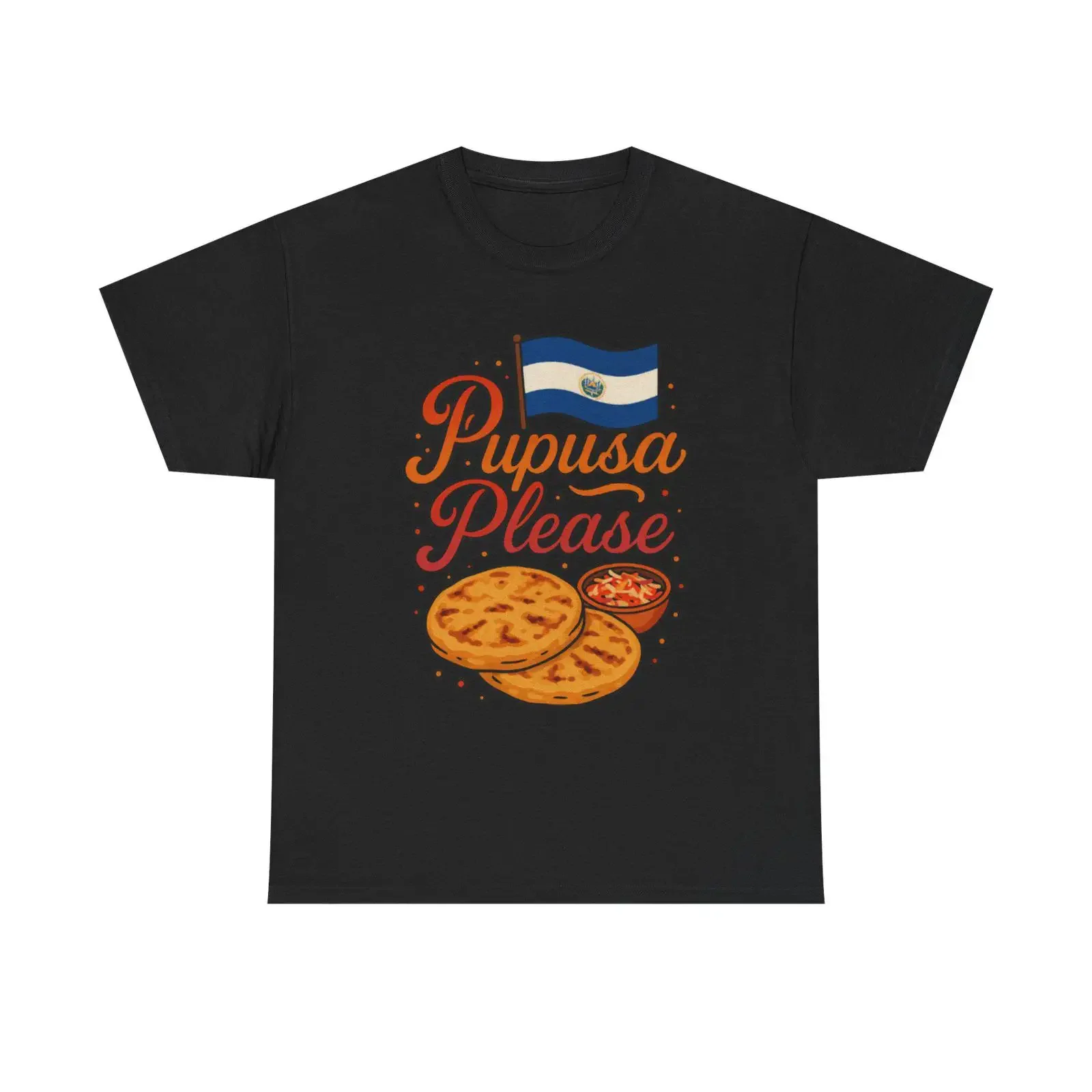 Pupusa Please El Salvador T Shirt Foodie Latin American Cuisine Top vintage Washed Versatile Stretched homme