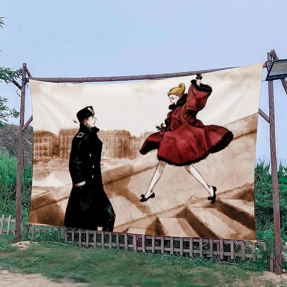 مانغا على شكل حرف V كوتيري إيما ألكساندر علم للتخييم في الهواء الطلق بار نزهة ديكور منزلي للحفلات الحلي راية