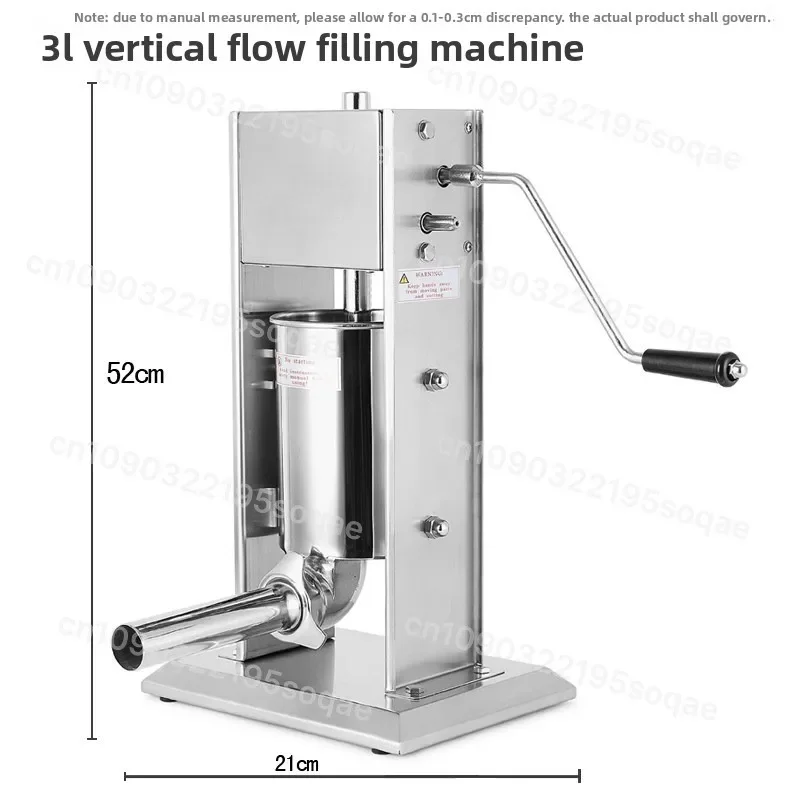 Vertical Stainless Steel Automatic Sausage Filler, Commercial Sausage & Hot Dog Making Machine, 3L 5L 7L Optional