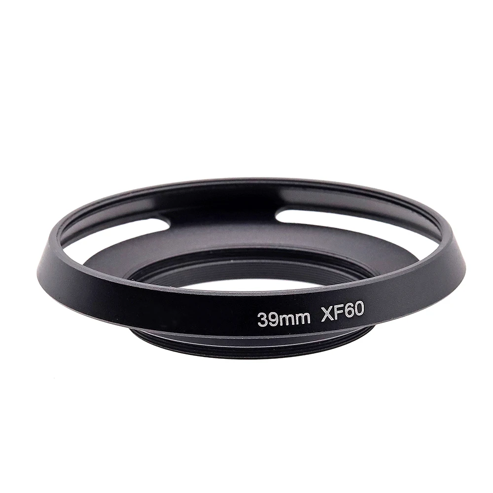 LinGo 39mm Metal Screw-in Vented Lens Hood for XF 60mm f/2.4 R Macro, Replacement for LH-XF60 Sunshade
