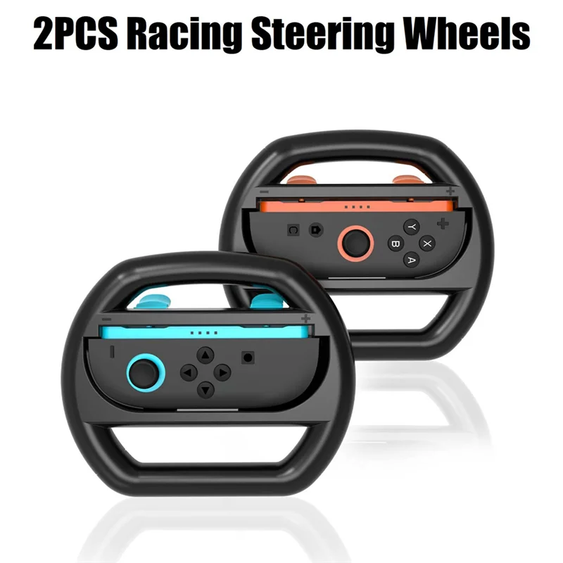 

B03B-2PCS Racing Steering Wheels For Switch 2 Controller Game Grip Handle Racing Game Wheel For Nintendo Switch 2 Controller