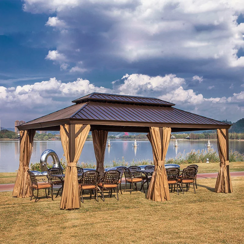 Outdoor Gazebo Pergola Aluminum Alloy Outdoor Garden Garden Yard Weather Resistant Easy Assembly