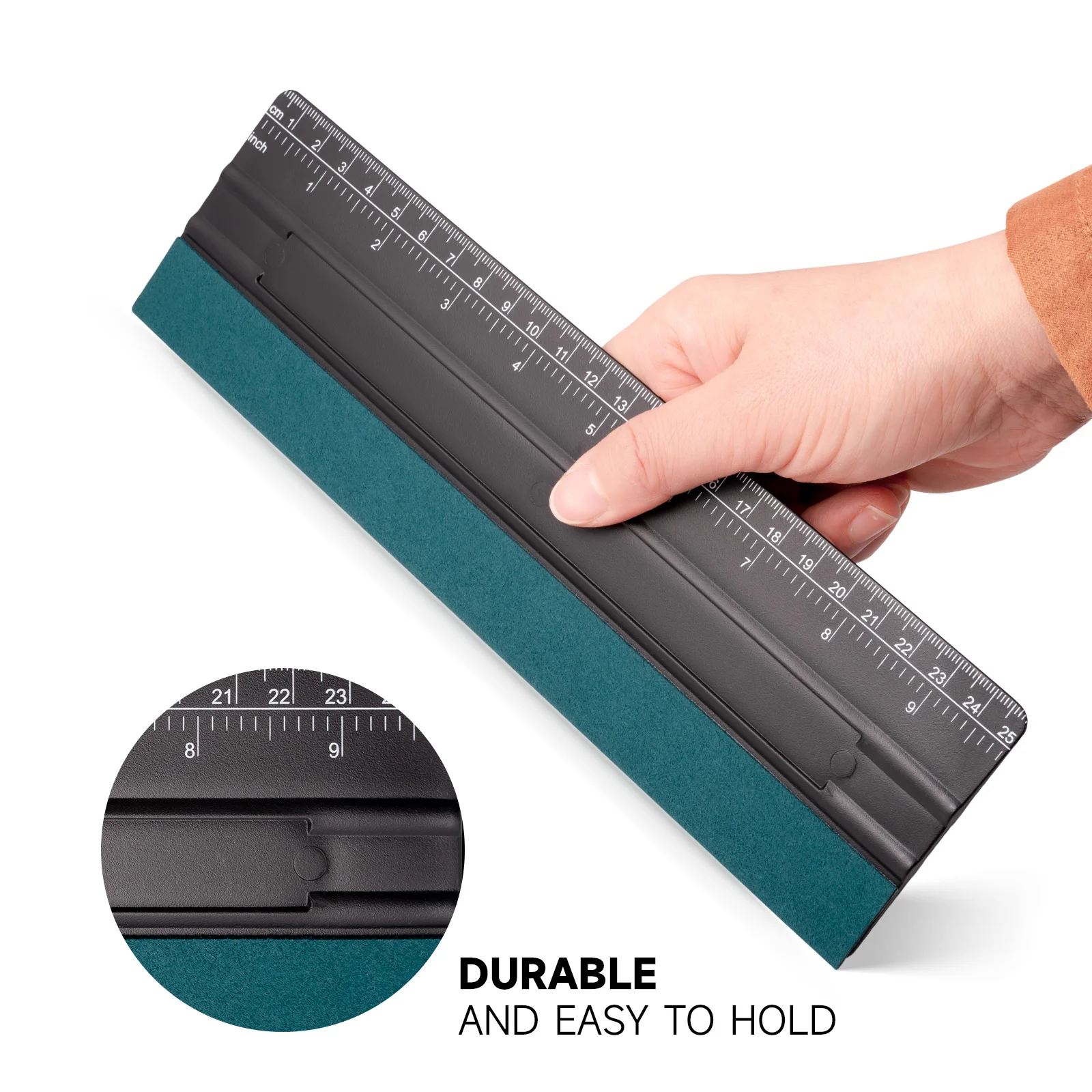 EHDIS Measurement Ruler Squeegee Suede Felt Edge Wrapping Car Film Vinyl Applicator Carbon Fiber Sticker Graphic Decals Scraper