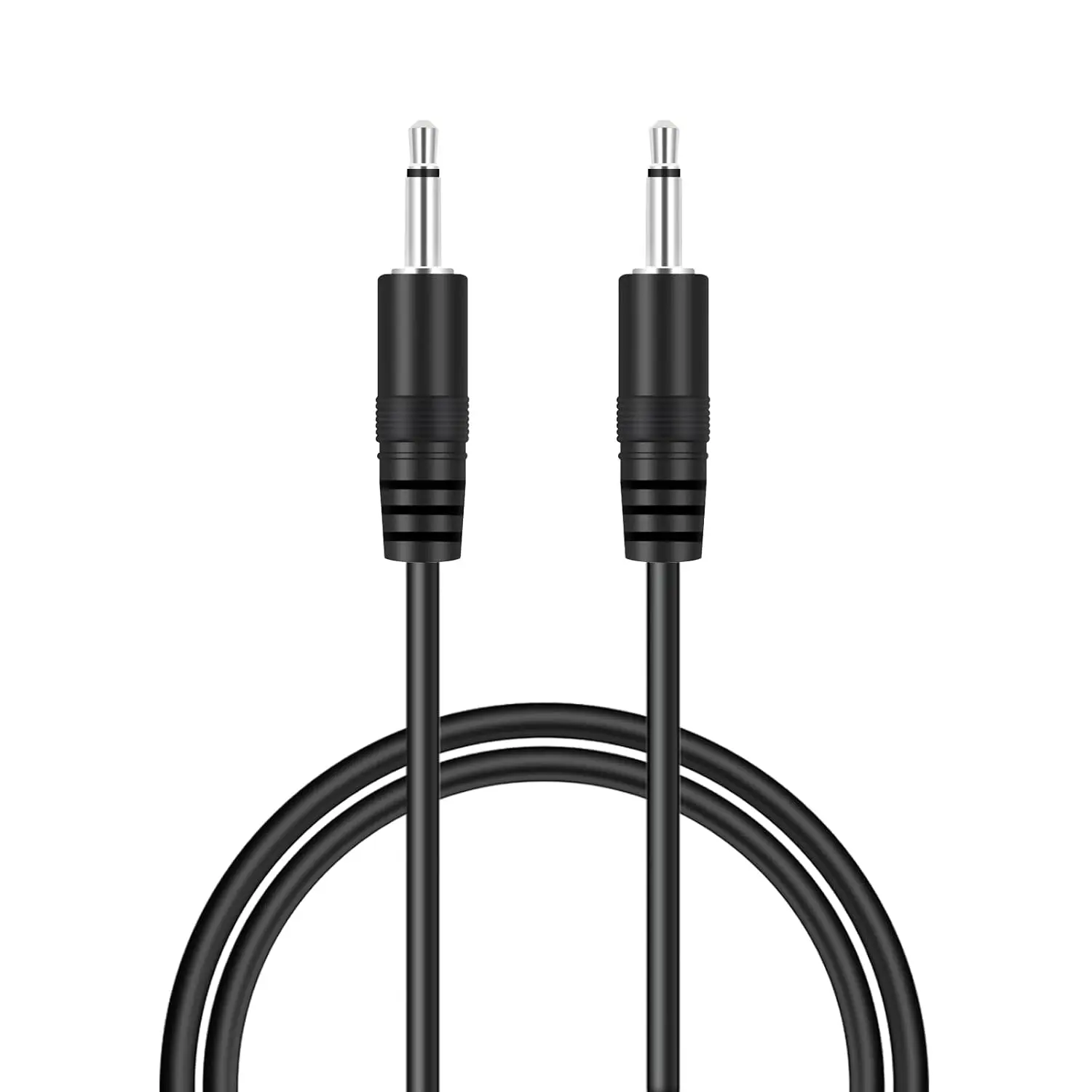 1pc 3.5mm 1/8" Mono Male To Male Plug Monaural Audio Male to Male Extension Nickel Plated Connector Plug Cable  5FT/1.5M