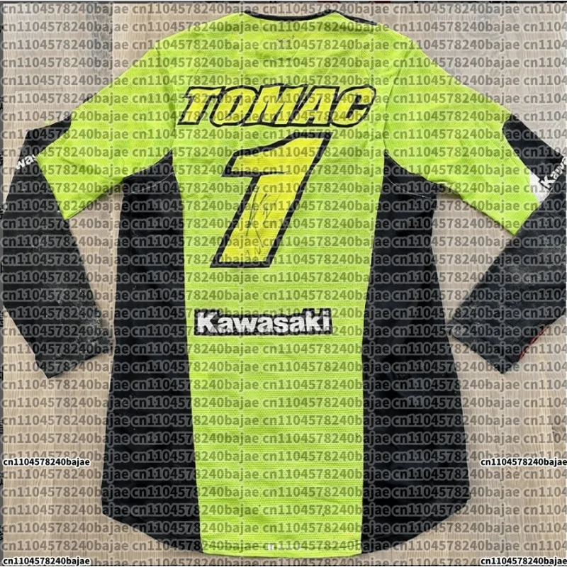 

Мотоциклетная футболка Kawasaki, новая футболка Kawasaki, летняя футболка для верховой езды, солнцезащитный крем, быстросохнущая, впитывающая пот, футболка с длинным рукавом