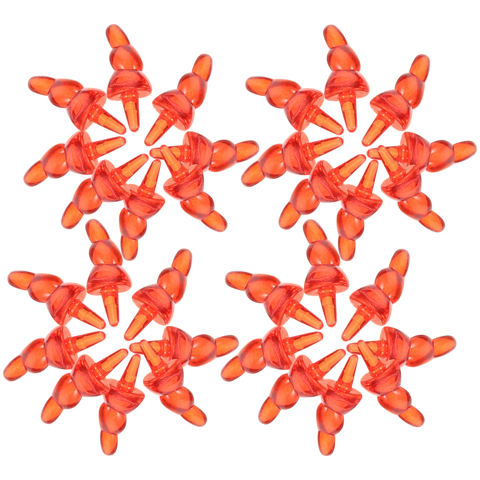 

100Pcs Colorful Plastic Snowman Nose Kit for Xmas Crafts Handmade Snowman Making Materials