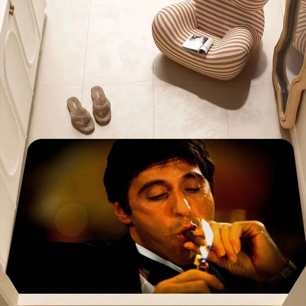 Movie Scarface Bathroom Mat Non-Slip Laundry Room Mat Laundry Decor Balcony Child Living Room Toilet Rug