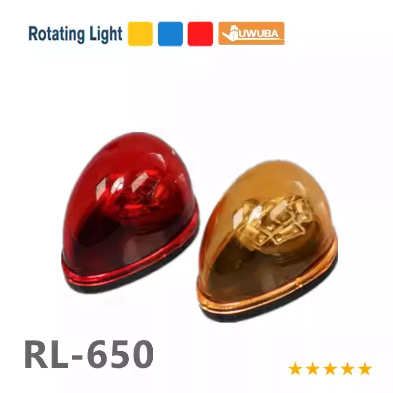 RL-650 360 Degree Rotating Light Warning Engineering Lights for 1/14 Excavator Tamiya RC SCANIAA 770S VOLVOO BENZZ MANN Toy