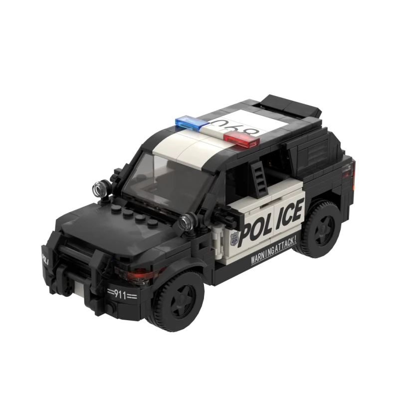 MOC Chevrolet Police Car Explore Building Blocks Vehicle Model Bricks Racing Speed Champion Boys Toys Gifts DIY Toys For Kid