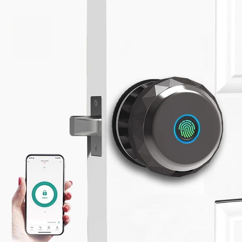 Wireless Fingerprint Deadbolt Security Ble Smart Door Lock Door Knob With App Control for Home
