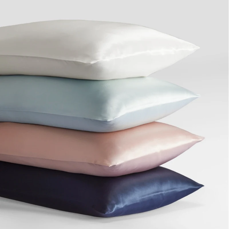 

16MM Oxford Pillowcase 1pc 2 Sides 100% Pure Silk Solid Color Pillow Case Cover Envelope Plain Dyed