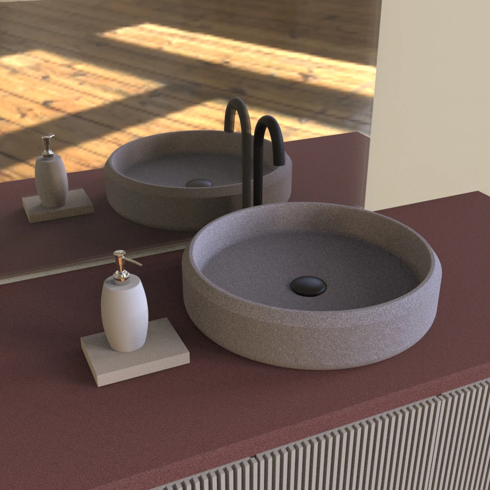 Concrete Sink basin Silicone Mold Sink Cement Bathroom and Household goods Molds Round Basin Mold Nordic simple design