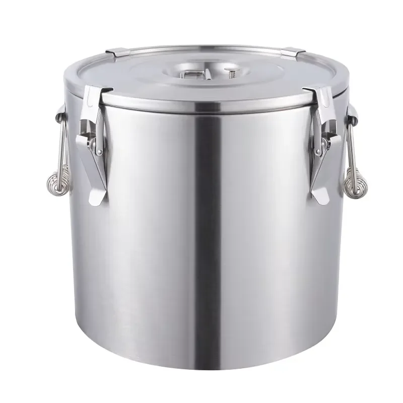 Large Stainless Steel Cooking Pot With Lid Metal Stockpot For Kitchen Heavy Duty Soup Stew Boiler Durable Cookware Container