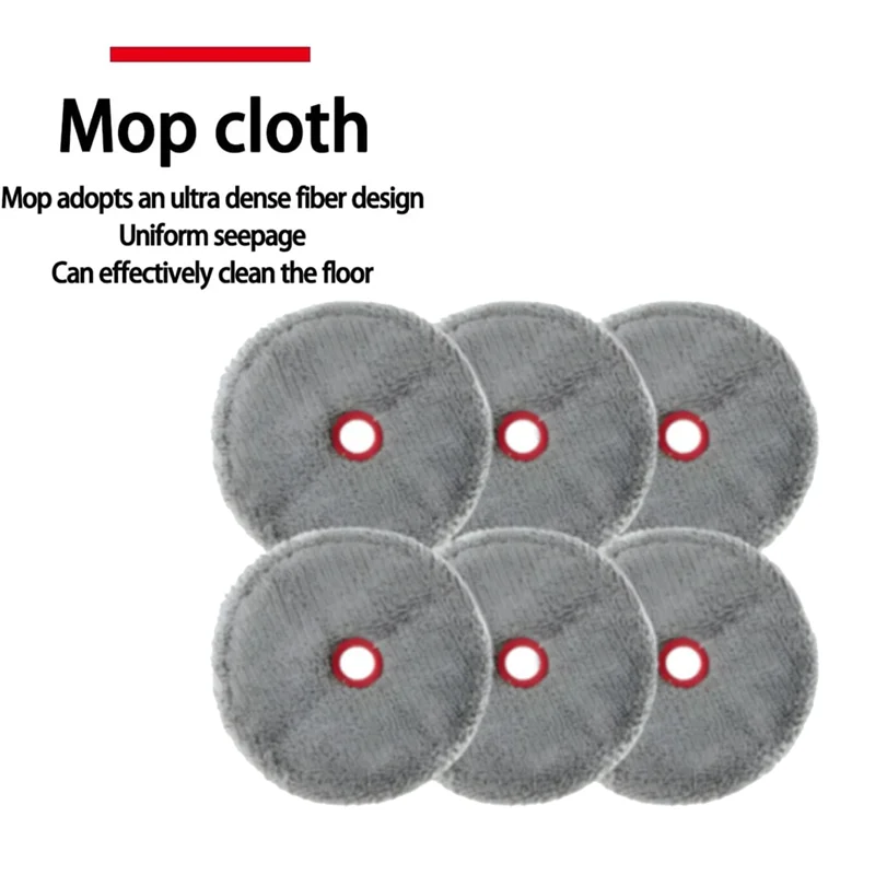 A76G-교체용 걸레 천 코드 제로 로봇 Ai 진공 부착용 6PCS 걸레 패드