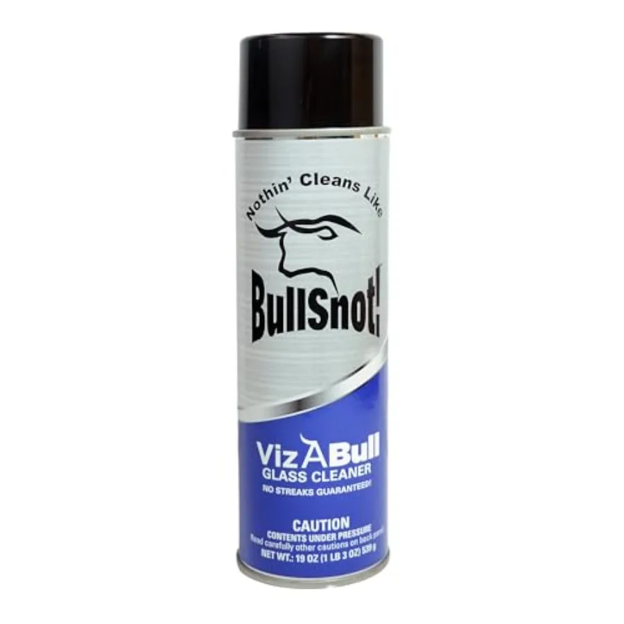 

BullSnot VizABull Glass Cleaner Foam Spray Streak-Free for Car Windshield Mirror Window Cleaning - Heavy Duty for Auto Exterior