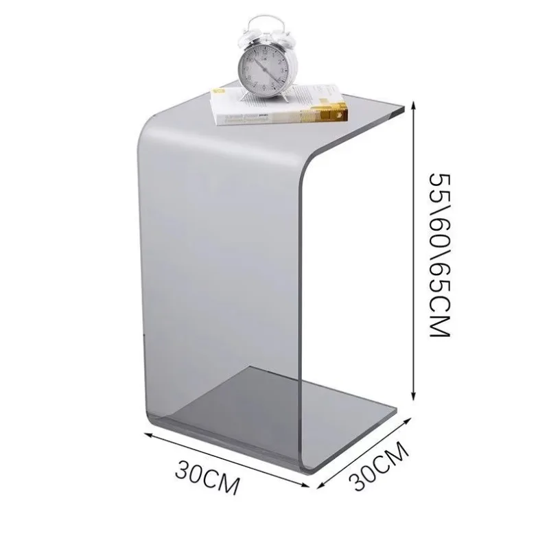 

Индивидуальный современный прозрачный акриловый роскошный оконный небольшой угловой столик, бытовая техника, пластиковый продукт, чайный столик для дивана