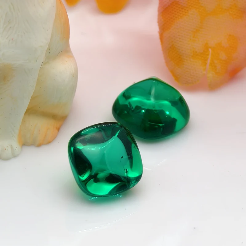 

Top Hydrothermal Columbia Lab Grown Emerald Green Sugar Tower Shape Gemstones for Jewelry Making Selectable Certificate