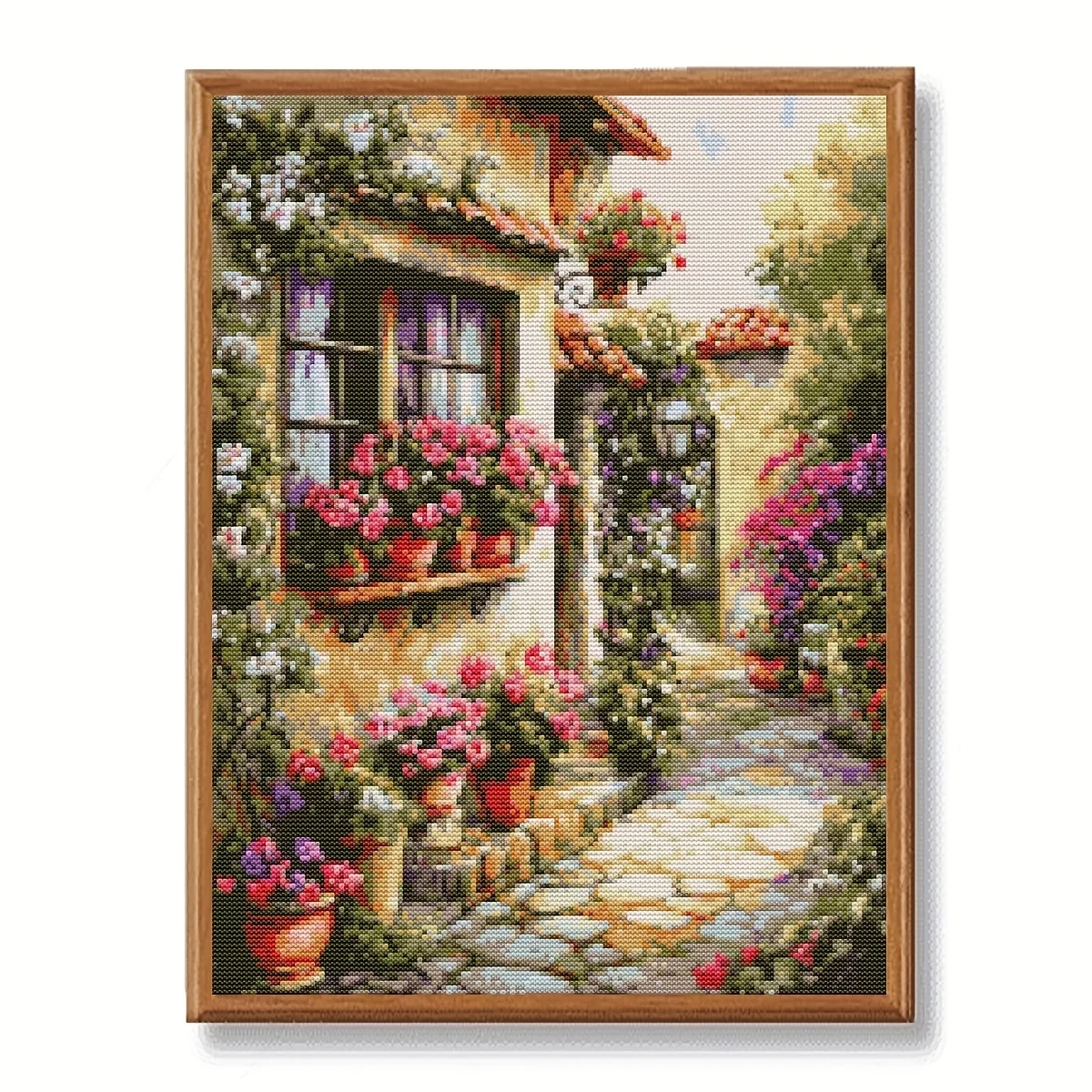 1 Set of 30x40cm-11.8x15.7-inch 11CT/14CT Printed Fabric Cross Stitch DIY Kit, Large Size, Gift Set