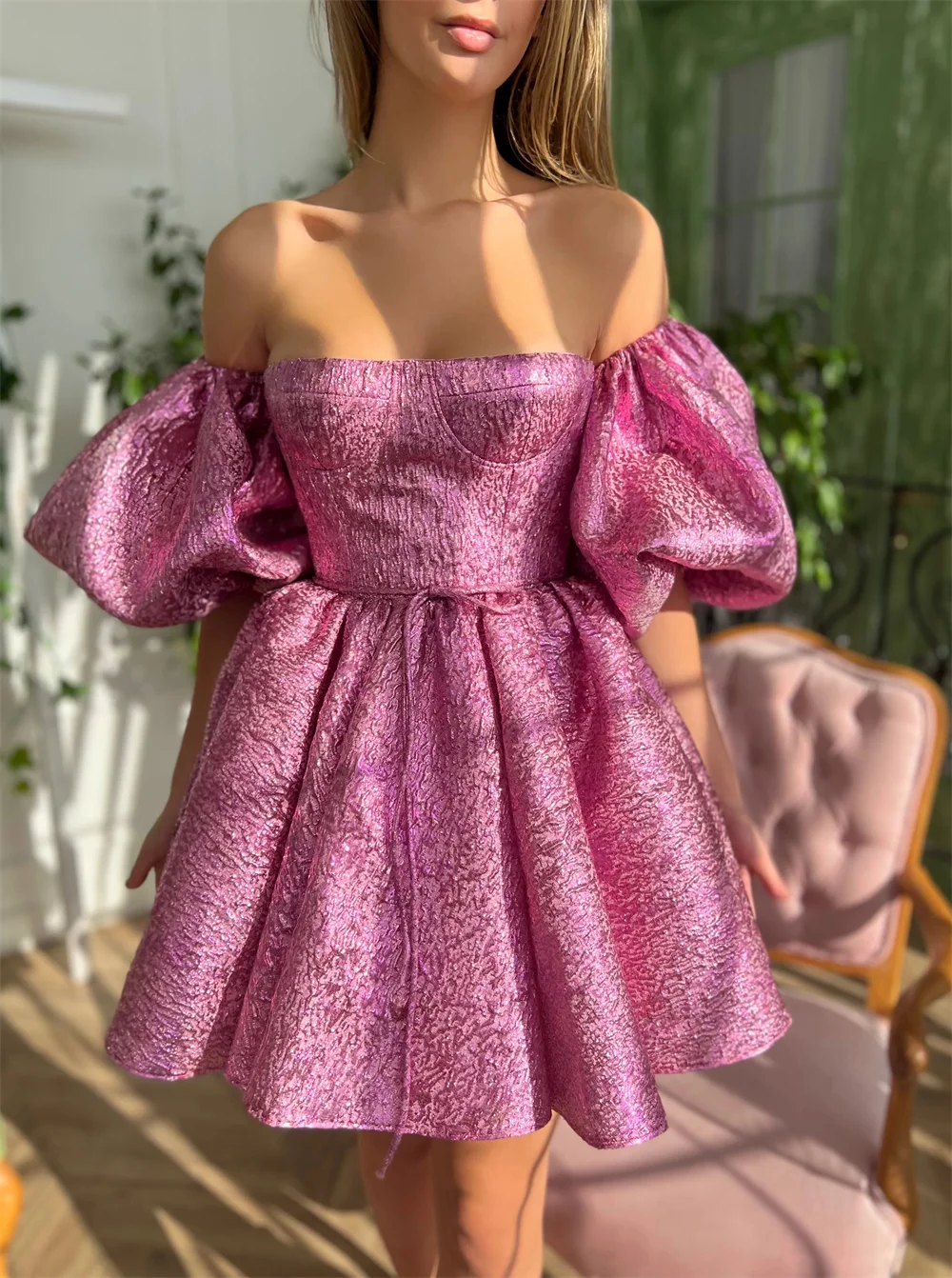 

2024 Sexy Brocade Dress Purple Tulle Mini Dress Prom Dress Homecoming Dress Formal Occasion Dress Special Occasion