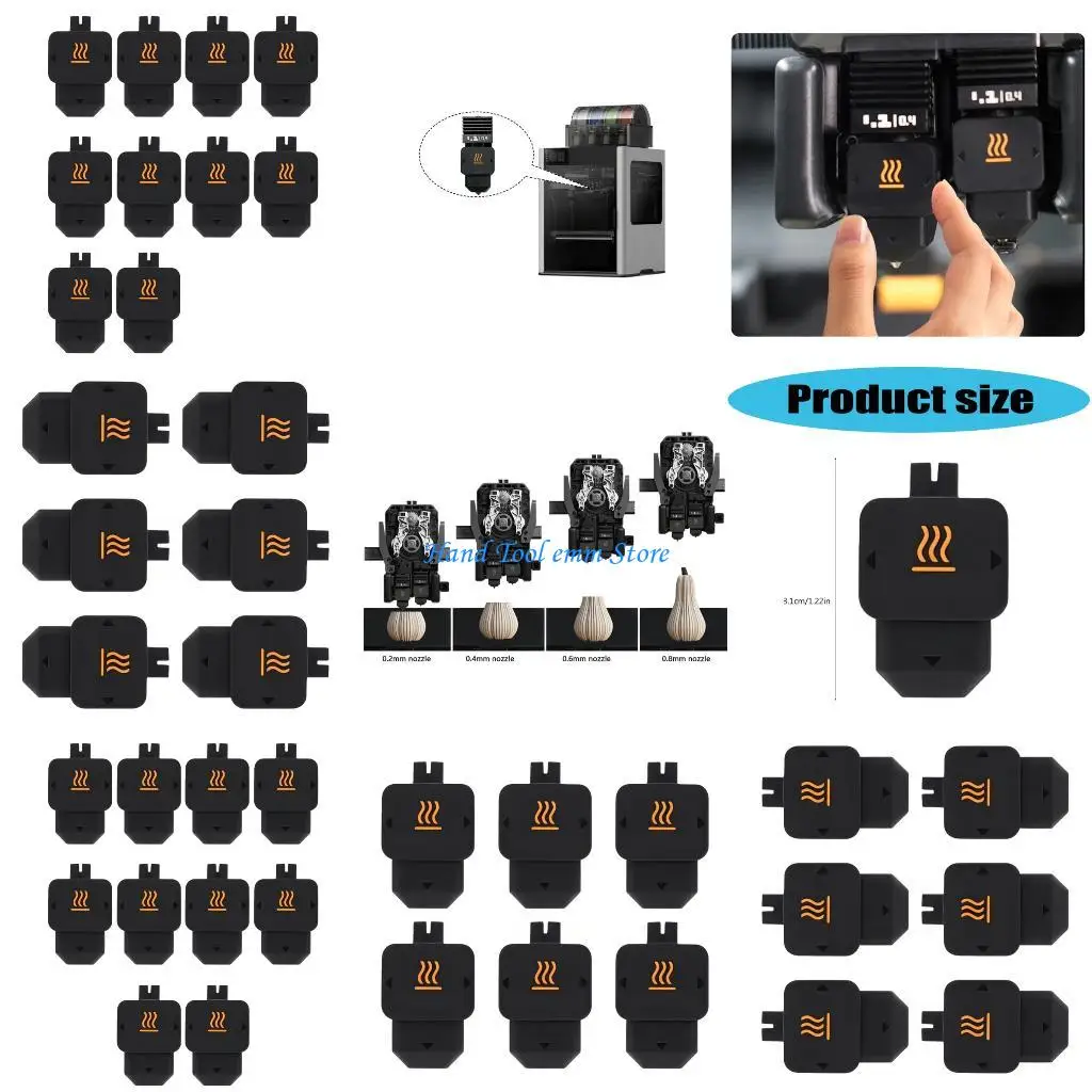 

H37F Легкая установка 300 ° C стойкий силиконовый рукав ботинок для H2D Hotend повышает качество печати.