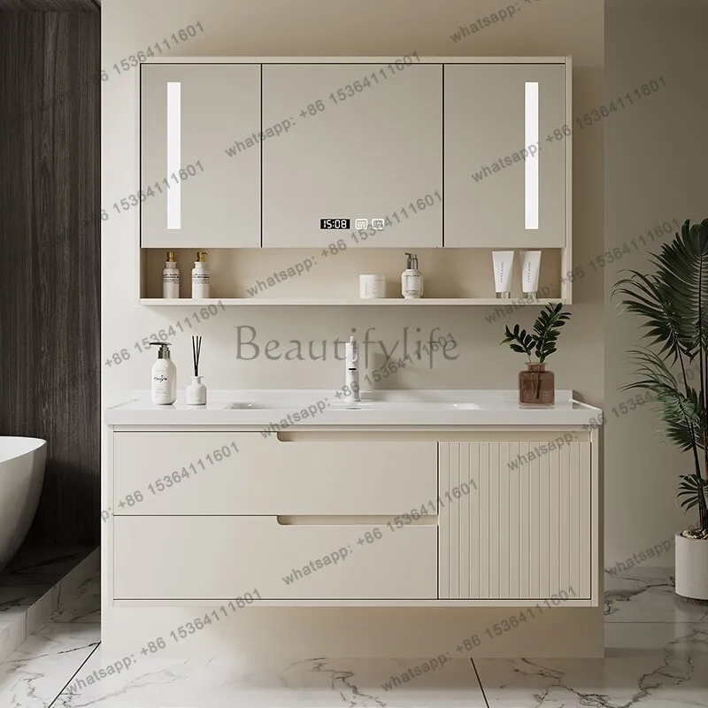YJ Storage Modern Bathroom Cabinet Skincare Drawers Paper White Space Saver Partitions Cupboard Organizer Gabinete Trendy Furnit