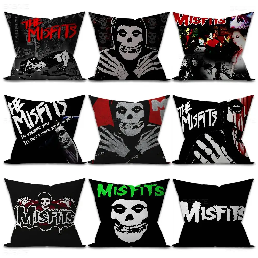 Classic Punk Band The M-Misfits Pillow Anime Pillow Sofa Bed Head Pillow Cover Cushion Cover 45x45 cm Fashion