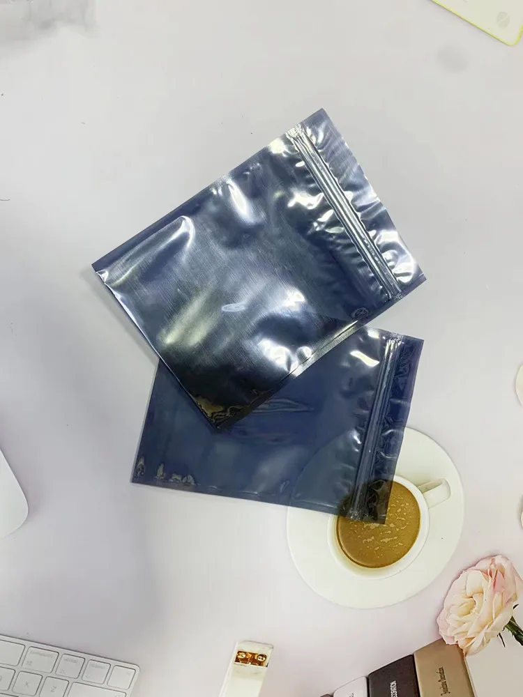 100pcs Anti Static Shielding Zip Lock Bag Resealable ESD Anti-static Instrument Chip Electronic Accessories Battery USB Pouches