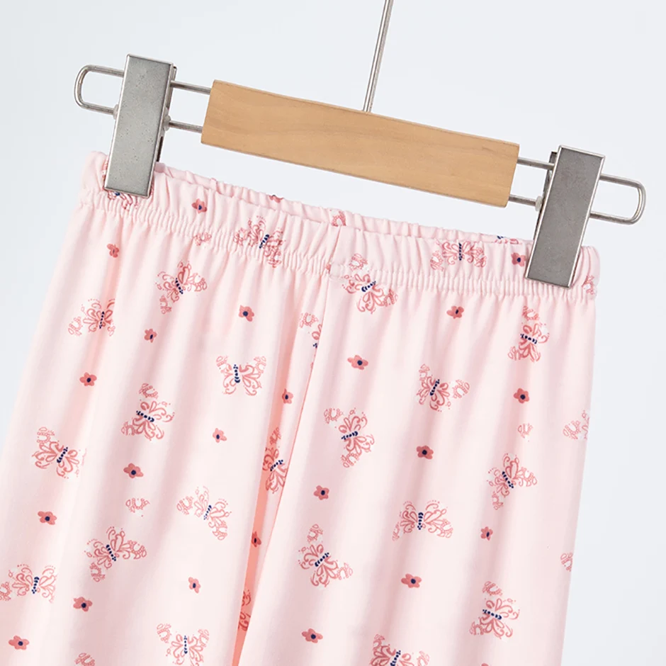 2-teiliges Herbst- und Winter-Mädchen-Set, süß und niedlich, langärmeliges Set, bequemes Unterhemd für Kinder, Hose mit elastischem Bund, Heimset – Detail 16