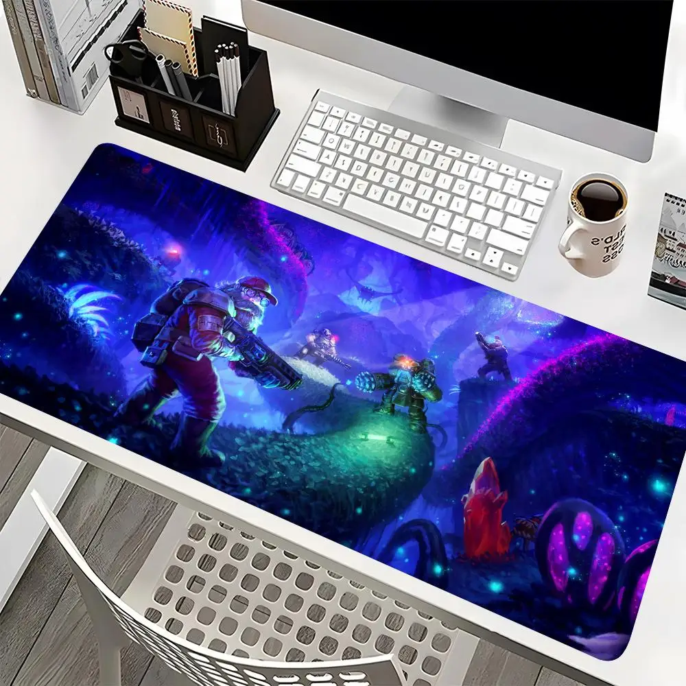 Game Deep Rock Galactic Mouse Pad Large Accessories 900x400mm Desk Mats Carpet Desk Accessories Office Mice