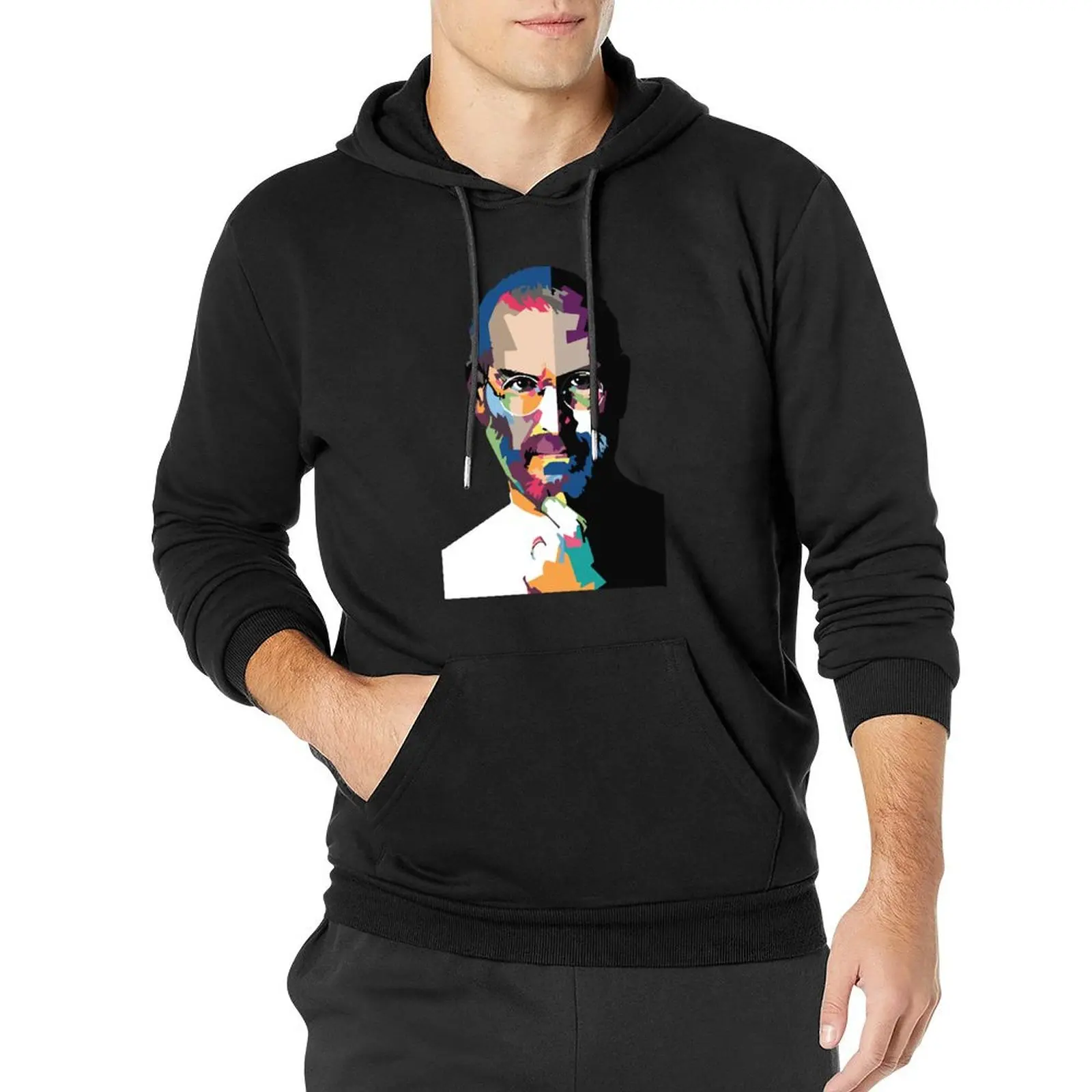 

Steve Jobs portrait Steve Jobs painting Pullover Hoodie mens clothing men's coat hooded shirt men clothing men hoodie