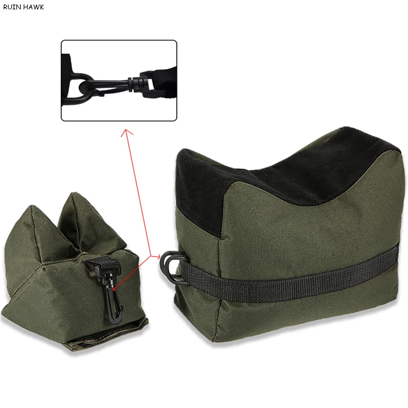 Portable Tactical Shooting Gun Rest Bag Set Front & Rear Unfilled Stand Support Sandbag Outdoor Hunting Accessories