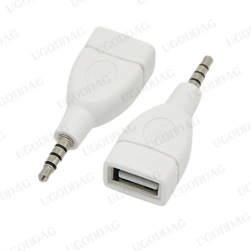 Audio-Konverter 3,5-mm-Aux-Audio-Steckerbuchse an USB 2.0-Konverteradapter für Car-Audio