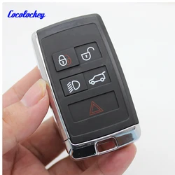 Cocolockey 5 Button Remote Key Shell for Range Rover Sport Evoque Vogue Velar for Land Rover Discovery 5 for Jaguar XE E-PACE XF
