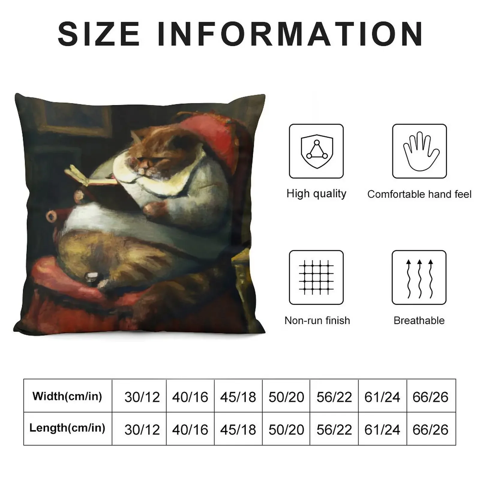 Jupiter the Cat, reading in a cushy chair (Baroque) Throw Pillow ornamental pillows home decor items pillow