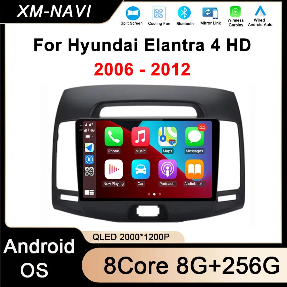 

5G WIFI Multimedia Video player GPS Navigation For Hyundai Elantra 4 HD 2006 - 2012 4G Car Player Auto Android Auto Car Radio