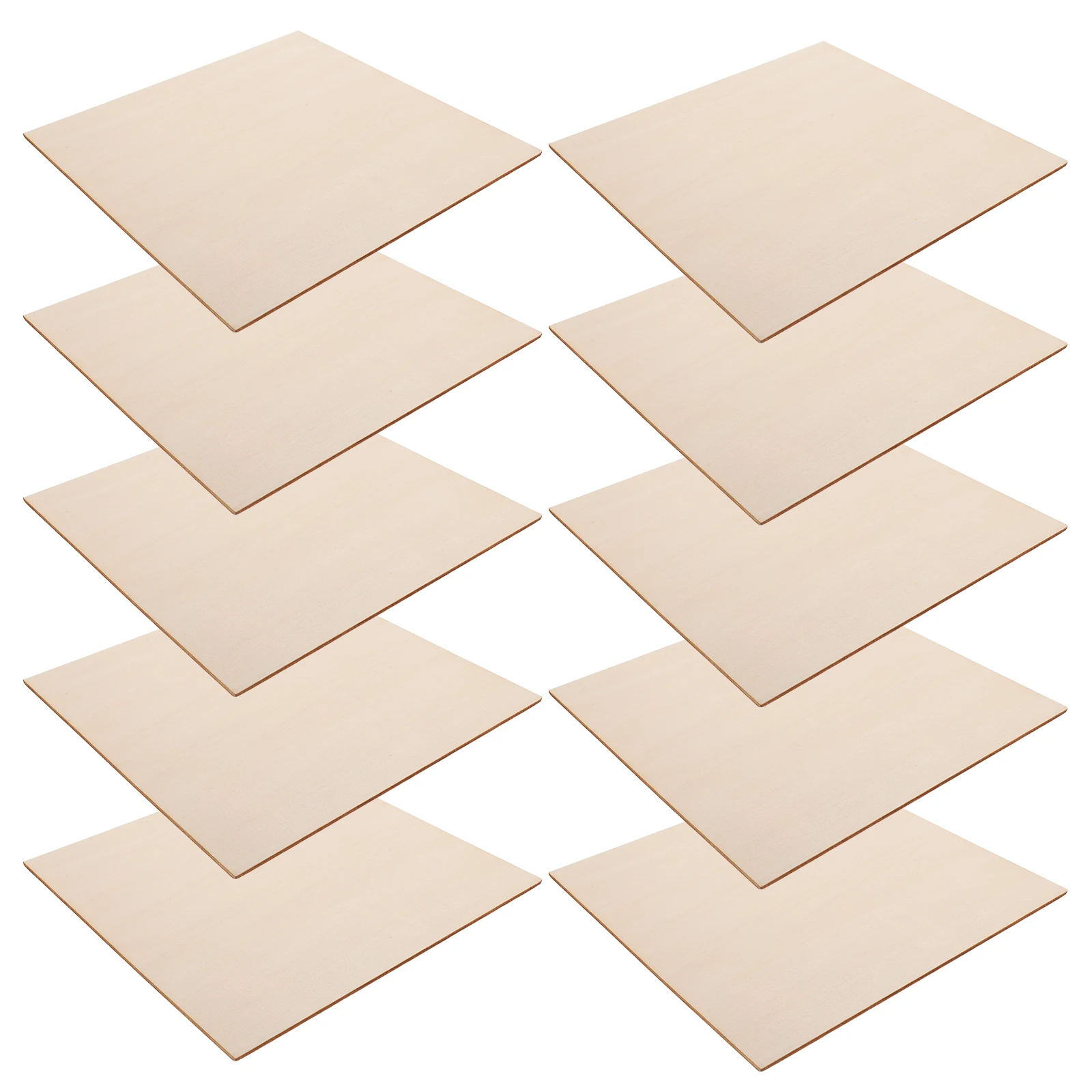 

10 Pcs Basswood H Painted Chips Square Shaped Slices for Laser Cutting DIY Wood Craft Sticks Thin Wood Art Projects