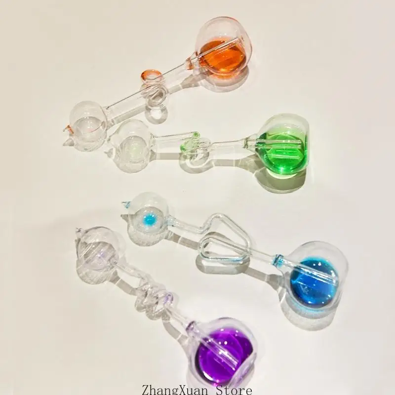 Passive Glass Hand Boiler, Clear Borosilicate Science Object for Visible Expansion Demonstrations and Desktop Display 3XUF