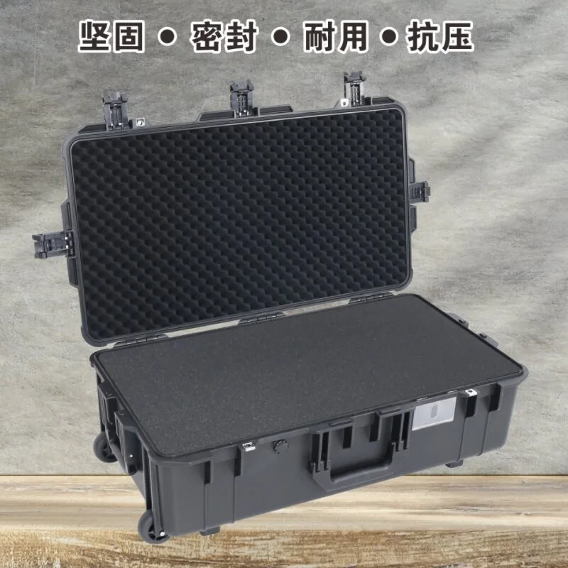 Large PP‑39 Trolley Hard Protective Case, IP67 Waterproof Shockproof Equipment Storage Carry Box for Instrument Gear Transport