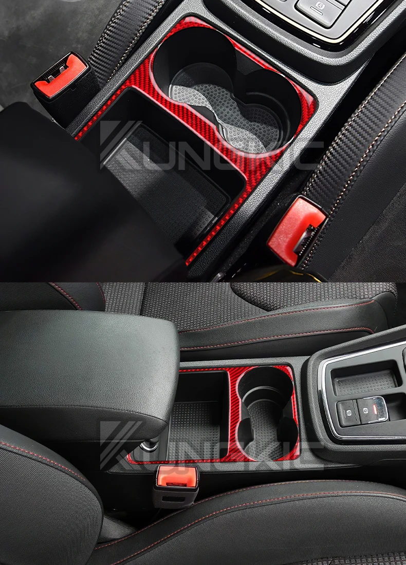 Echter, weicher Carbonfaser-Aufkleber für Seat Leon 2017 2018 2019 LHD RHD, Auto-Getränkehalter-Verkleidung, Innenraumzubehör – Detail 10